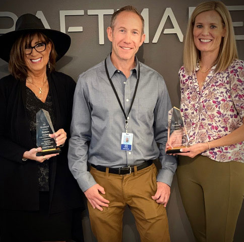 Barbara with other 2022 Woodard hospitality sales reps of the year